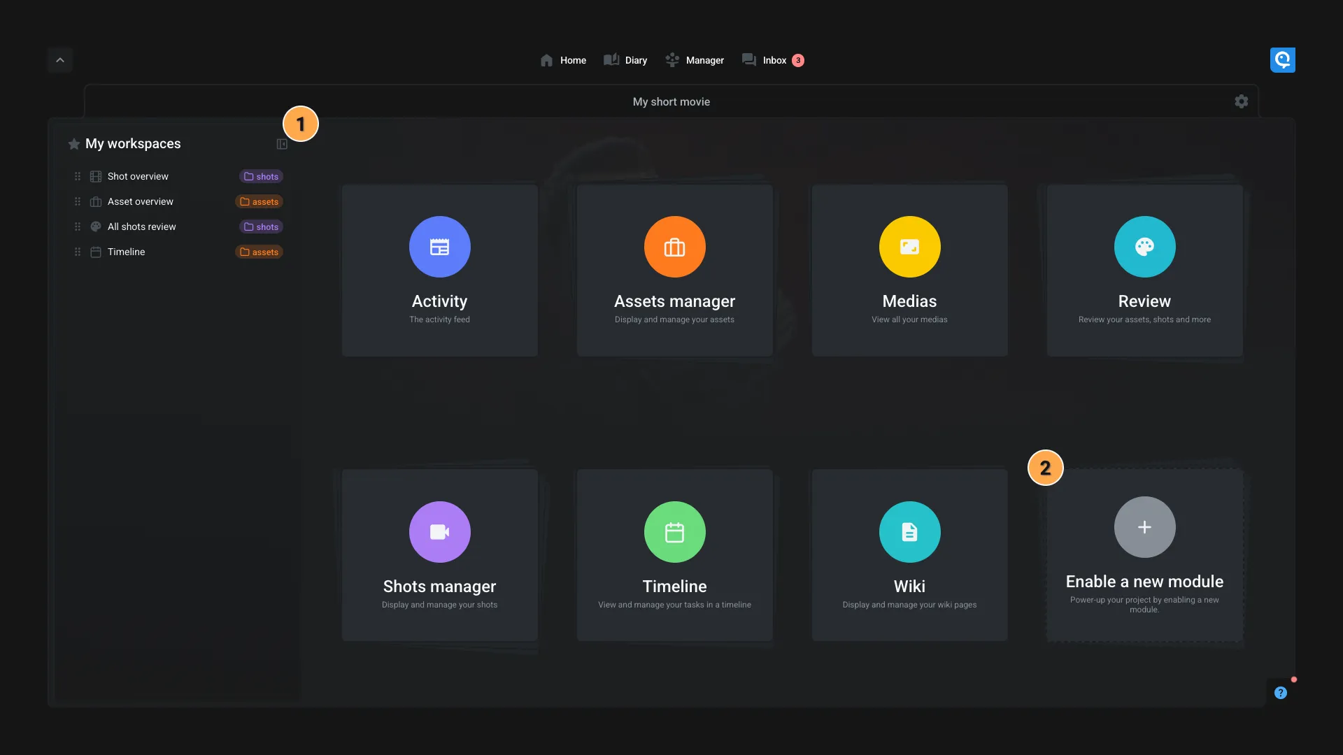 Focus project workspaces