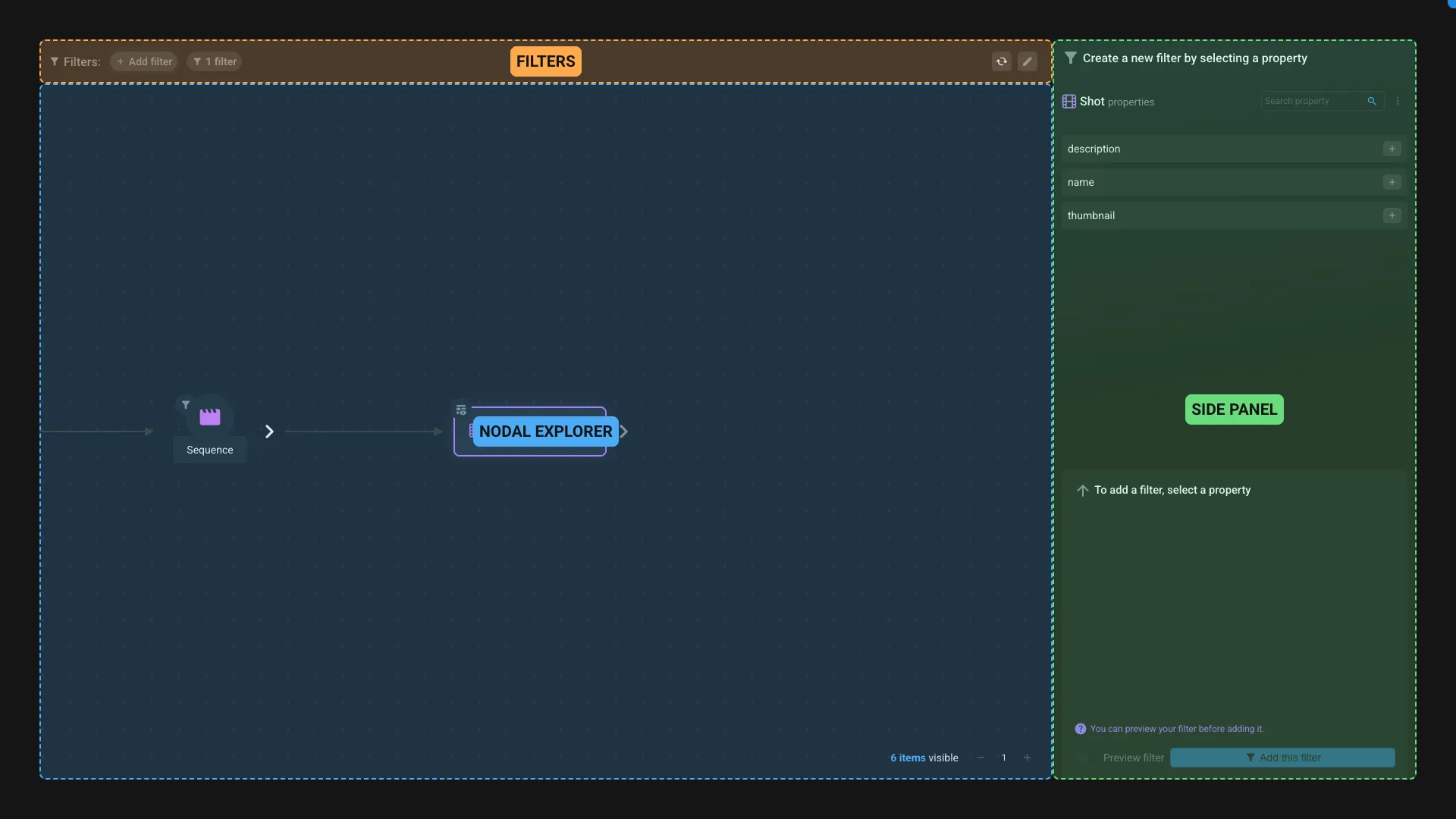 Workspace nodal editor